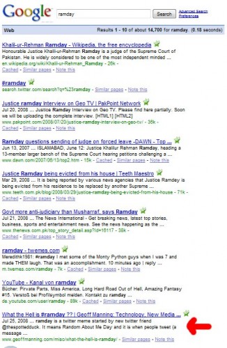 Google search results for Ramday